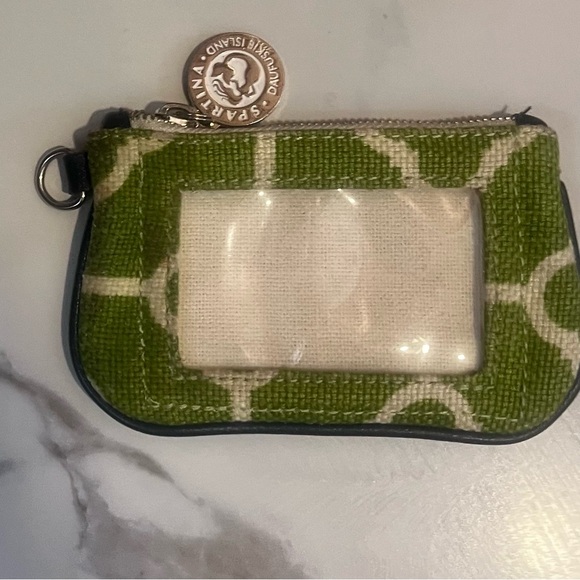 Spartina 449 Accessories - Spartina 449 Green Trellis ID Wallet Coin Purse Coastal Preppy